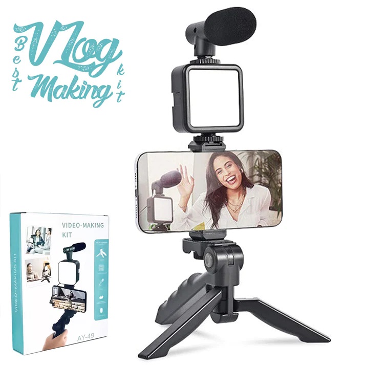 Video-Making Kit Vlogging Tripod