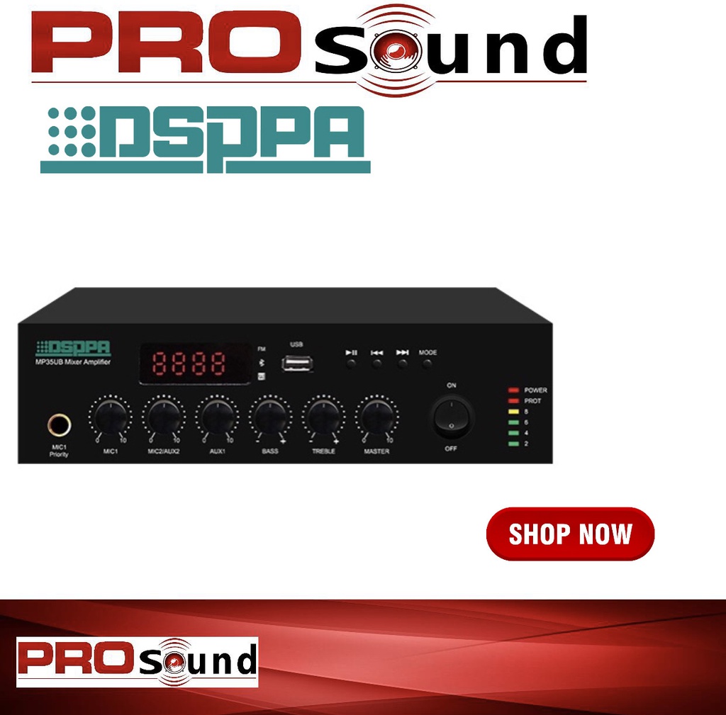 MP35UB Mini Digital Mixer Amplifier with USB &amp; Bluetooth
